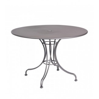Solid 42" Round Umbrella Table - Ornate Base